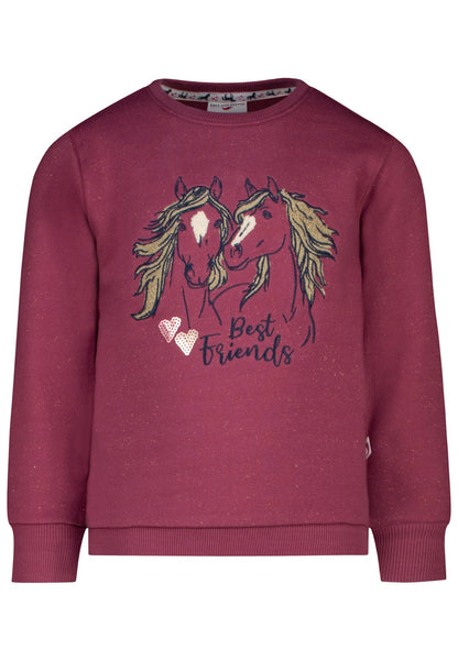 Salt and Pepper Mädchen Sweatshirt Pferde Best Friends Rot – weitere Ansicht 2