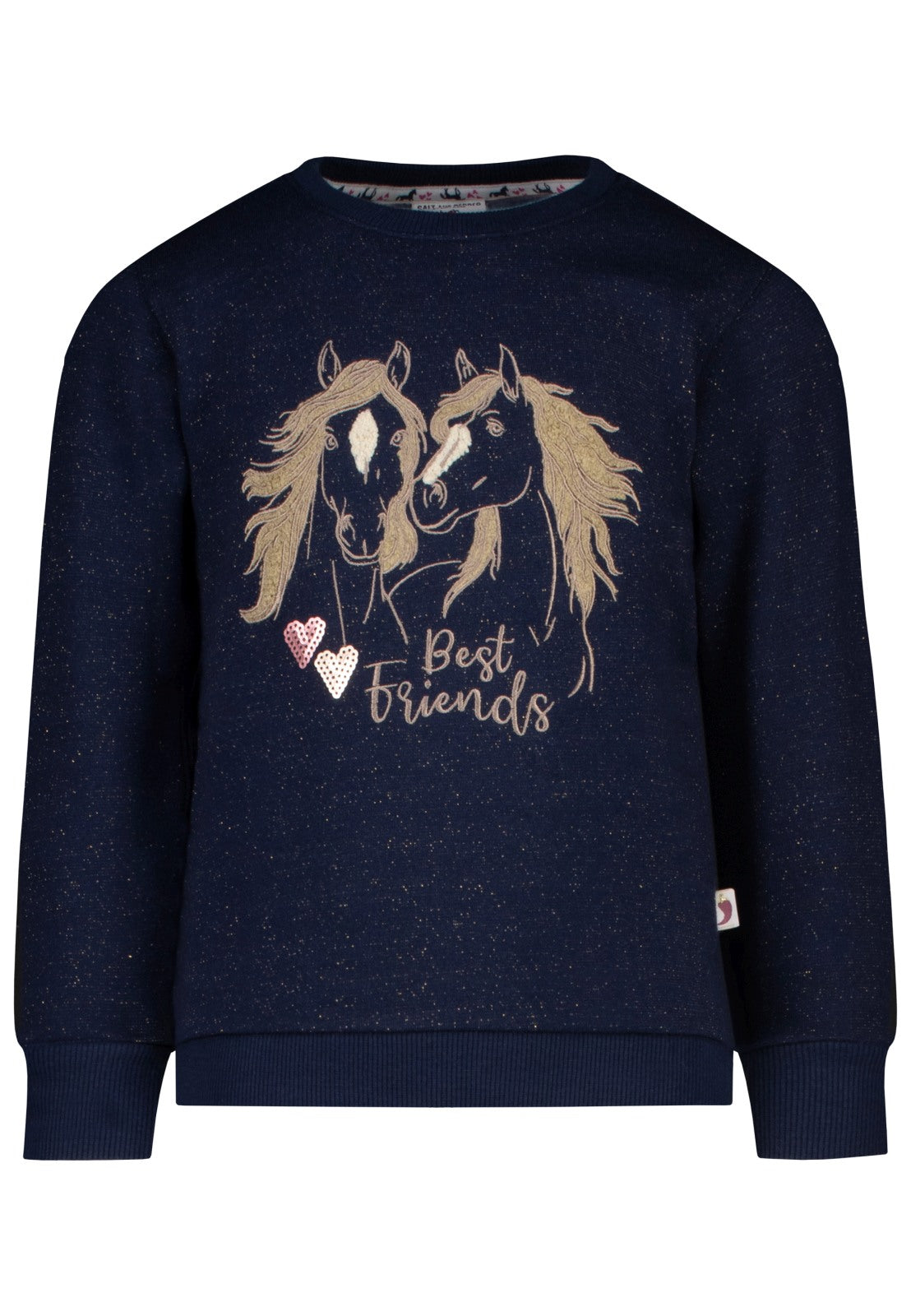 Salt and Pepper Mädchen Sweatshirt Pferde Best Friends Dunkelblau