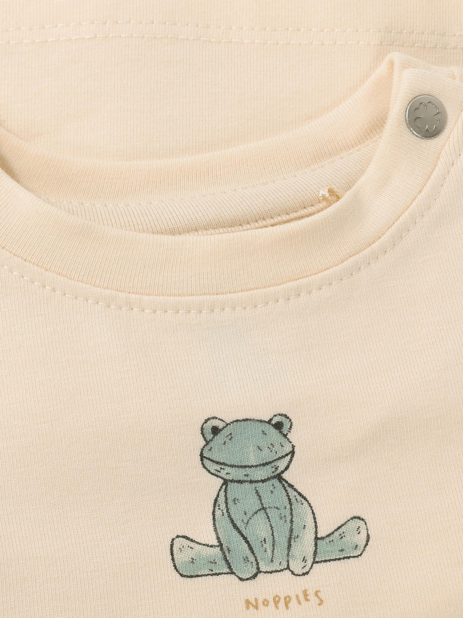 Noppies Jungen Langarmshirt Buttercream mit kleinem Motiv