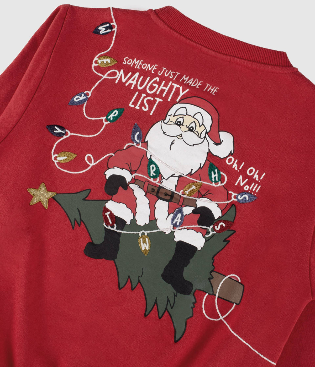 Weihnachtssweatshirt - Leuchtet im Dunkeln: Rot / 6A
