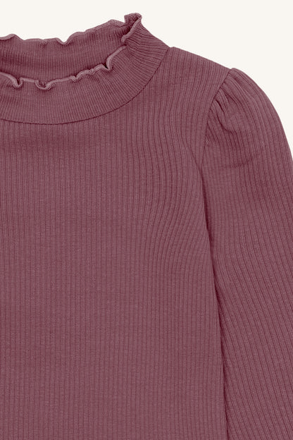 Hust & Claire Maedchen Shirt HCAmma Solid - Plum - Extra 2 (3)