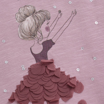 Minymo Ballerina Shirt mit Rüschen & Pailletten