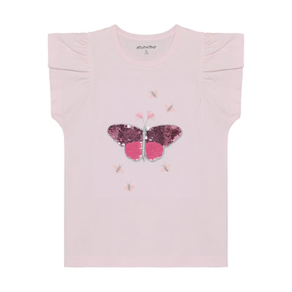 Minymo T-Shirt mit Schmetterling Motiv