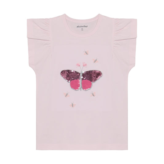 Minymo T-Shirt mit Schmetterling Motiv