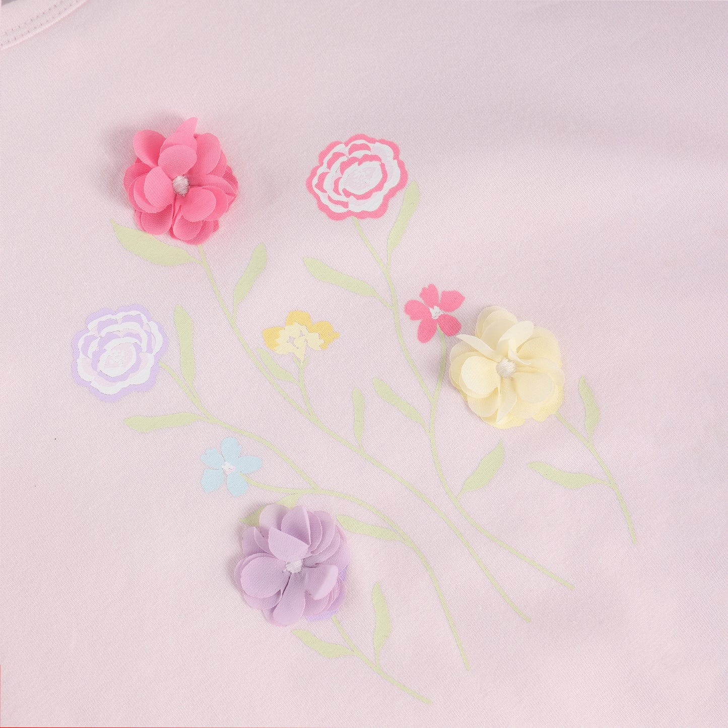 Minymo T-Shirt mit Blumen Motiv