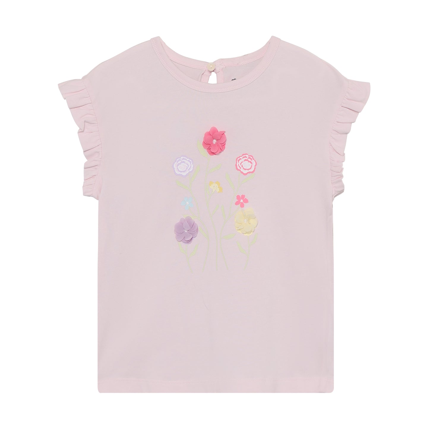 Minymo T-Shirt mit Blumen Motiv