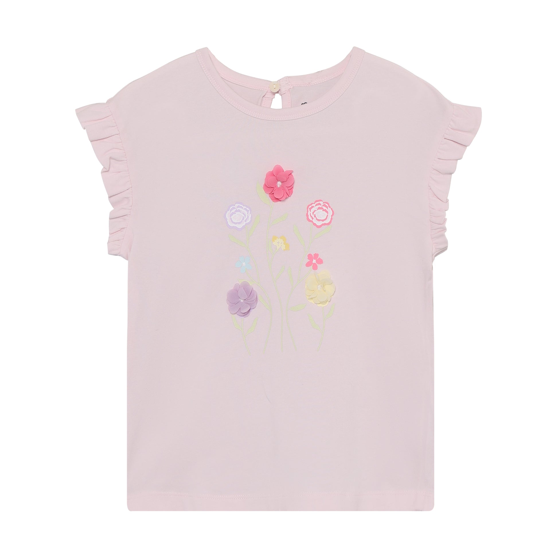 Minymo T-Shirt mit Blumen Motiv