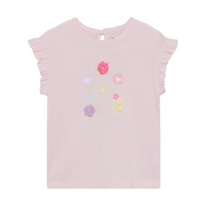 Minymo T-Shirt mit Blumen Motiv