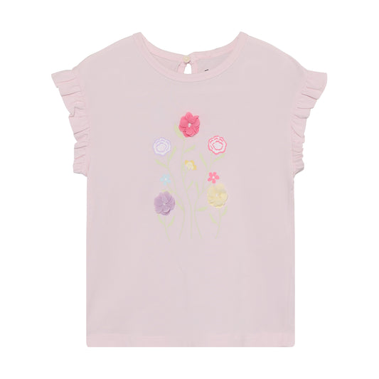 Minymo T-Shirt mit Blumen Motiv