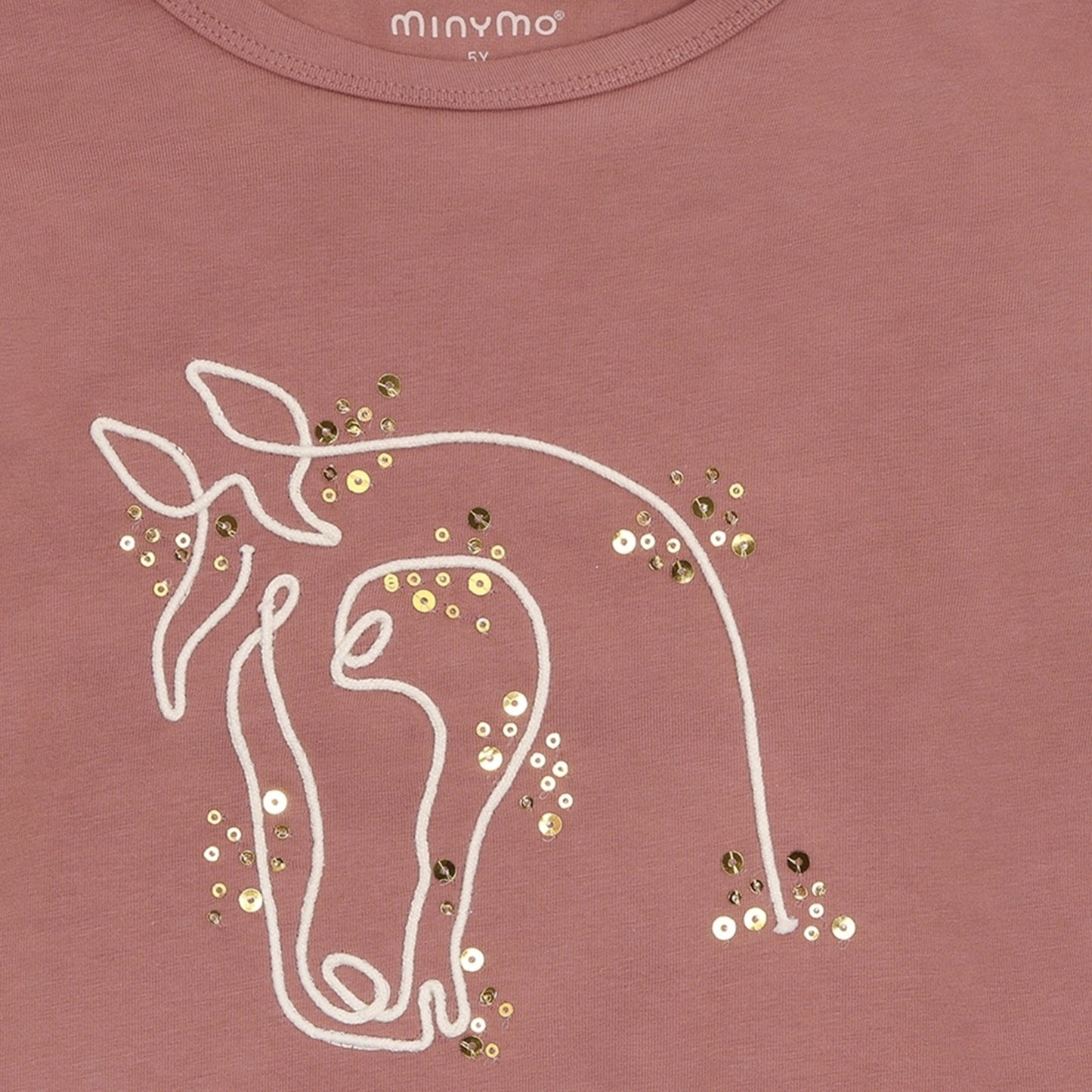 Minymo Mädchen Langarmshirt strukturiert – Rosa – Produktansicht F