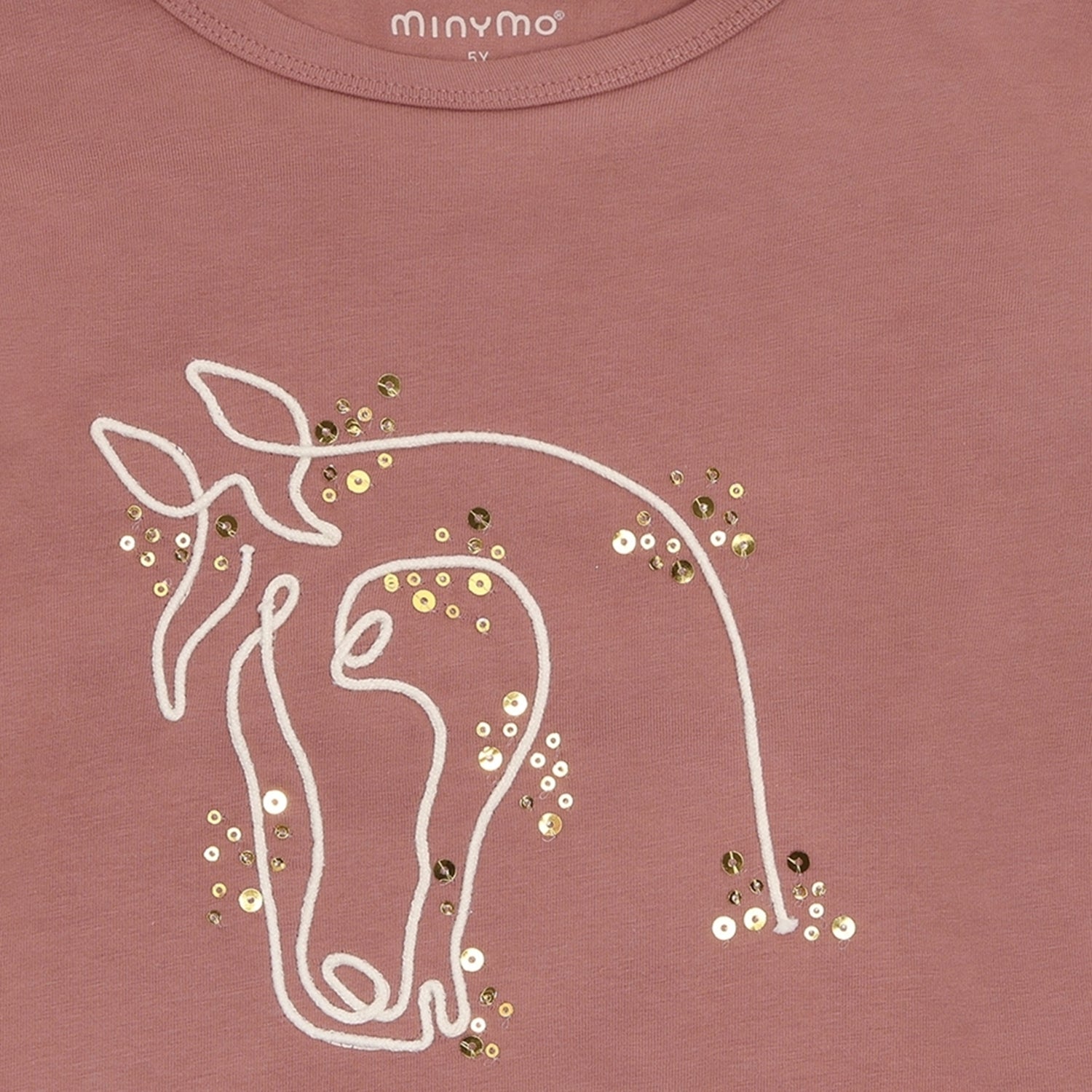 Minymo Mädchen Langarmshirt strukturiert – Rosa – Produktansicht F