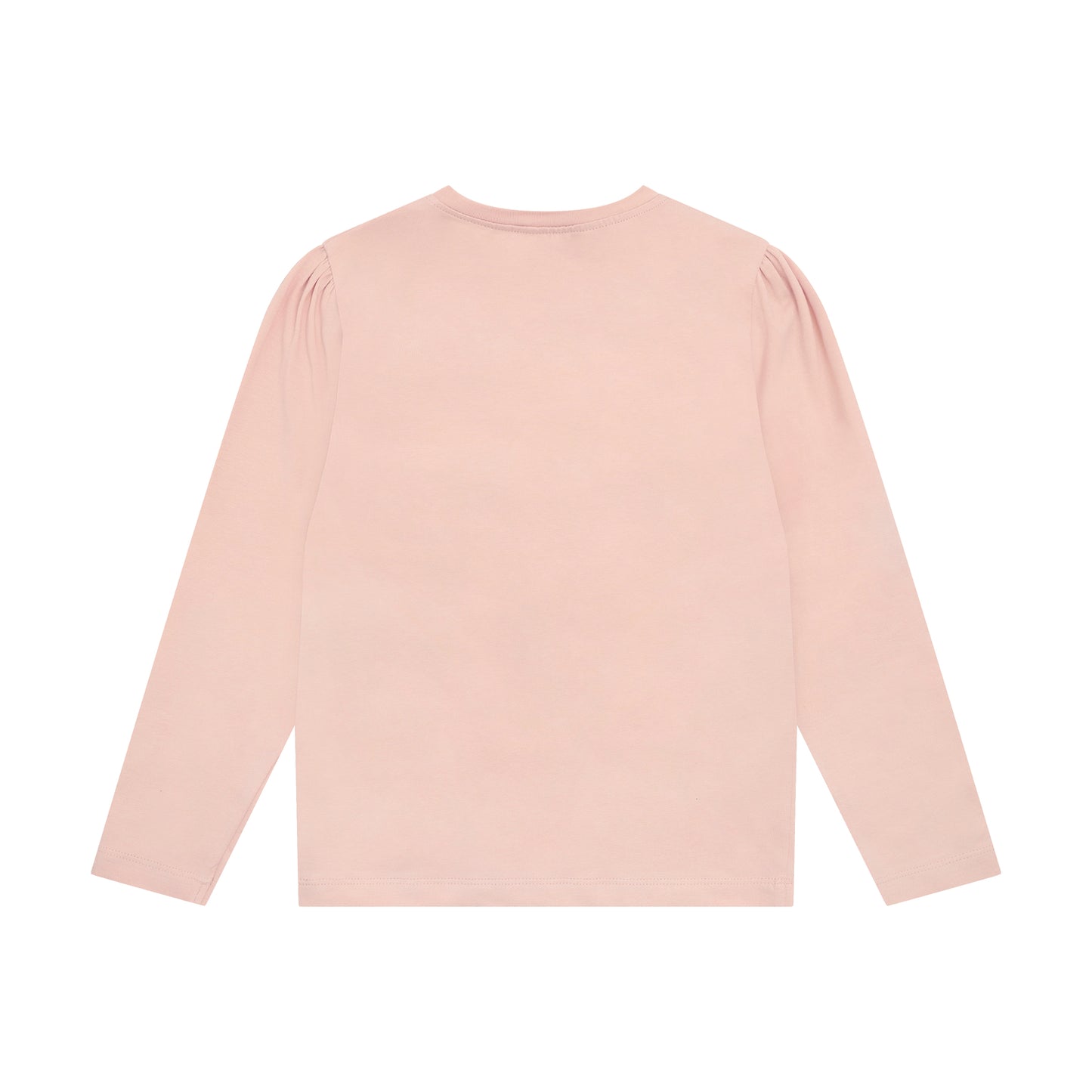 Minymo Mädchen Langarmshirt strukturiert – Rosa – Rückansicht