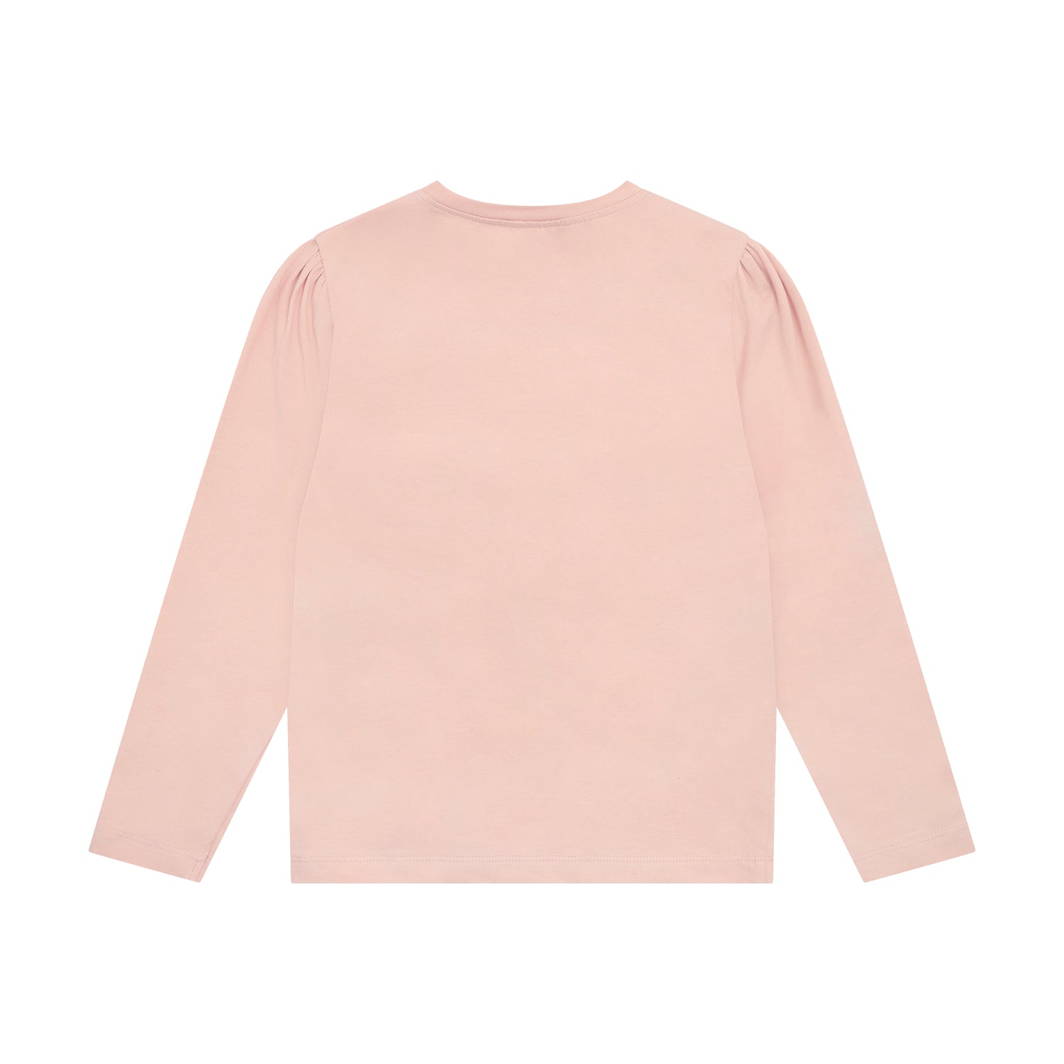 Minymo Mädchen Langarmshirt strukturiert – Rosa – Rückansicht
