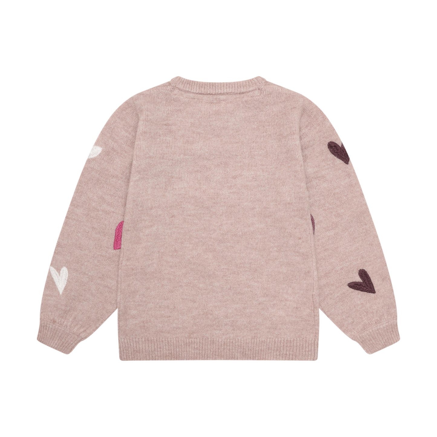 Minymo Mädchen Strickpullover gemustert – Beige – Rückansicht