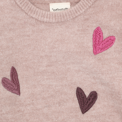 Minymo Mädchen Strickpullover gemustert – Beige – Produktansicht F