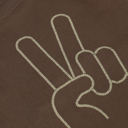 Minymo Jungen Langarmshirt strukturiert – Braun – Produktansicht F