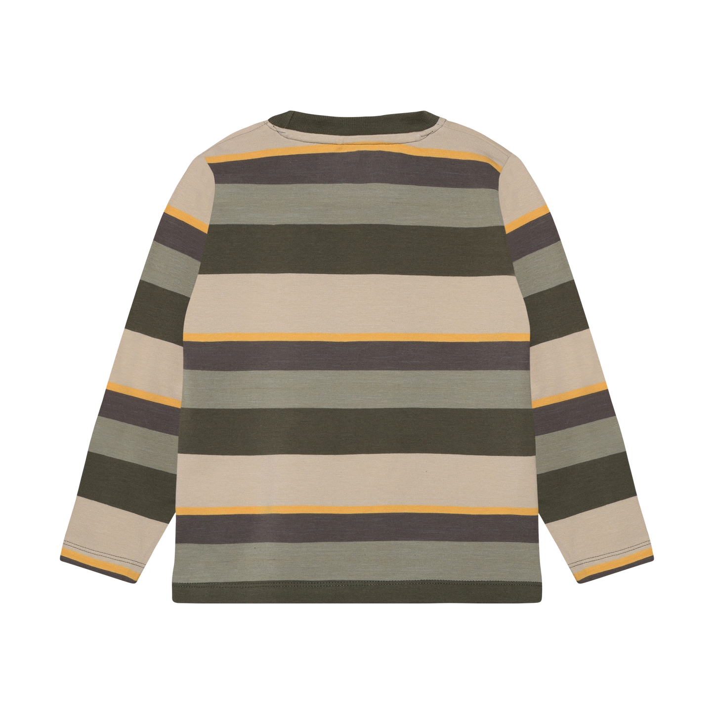 Minymo Jungen Langarmshirt gestreift – Grün – Rückansicht