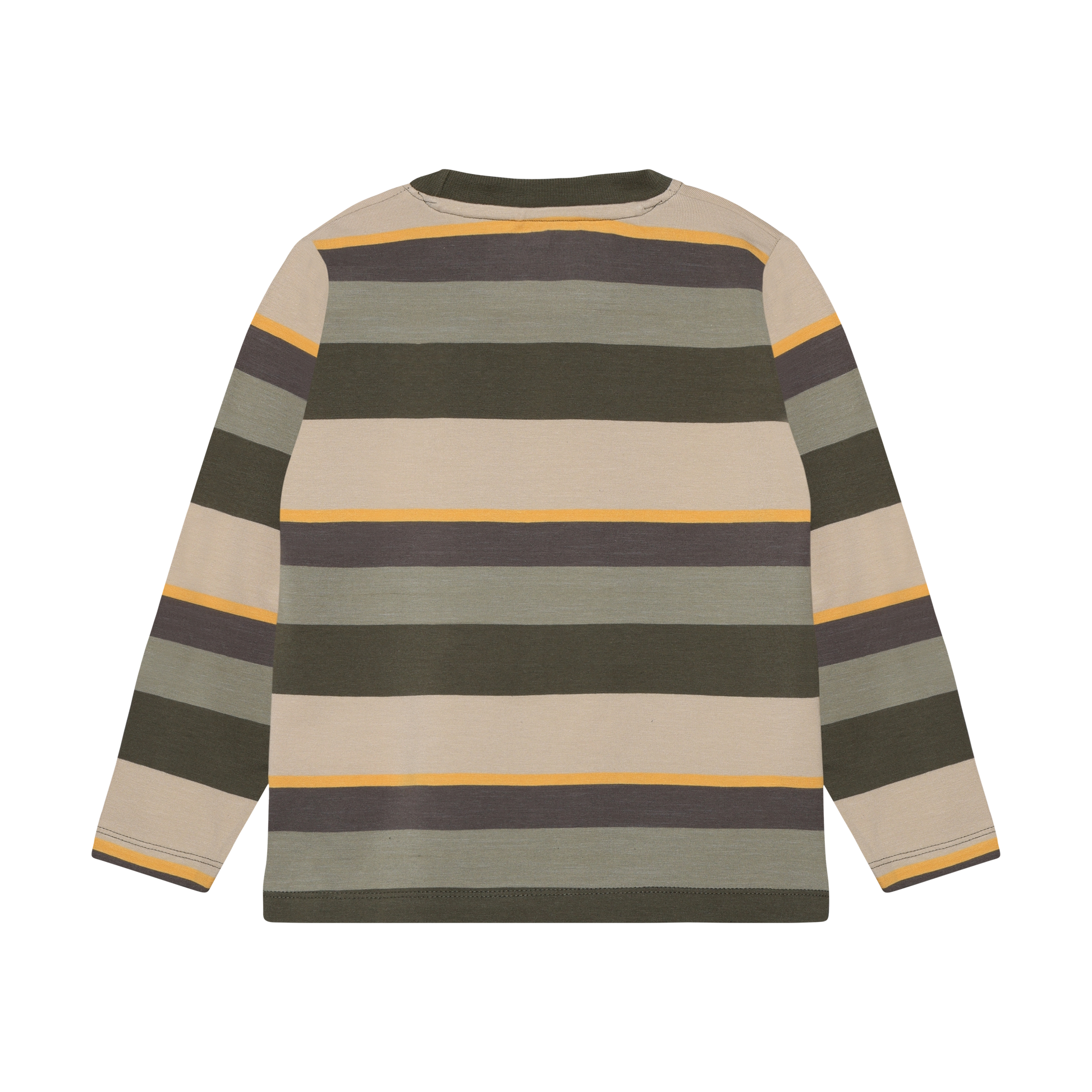 Minymo Jungen Langarmshirt gestreift – Grün – Rückansicht