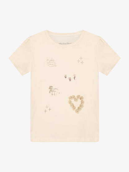 Minymo T-Shirt mit Pferd und Herz Motiv