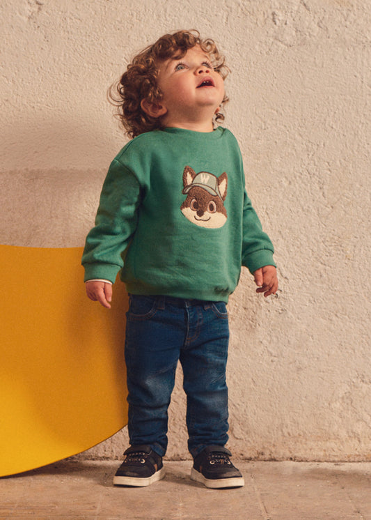 Mayoral Baby Junge Jeans slim fit basisch Dunkel Ansicht 1