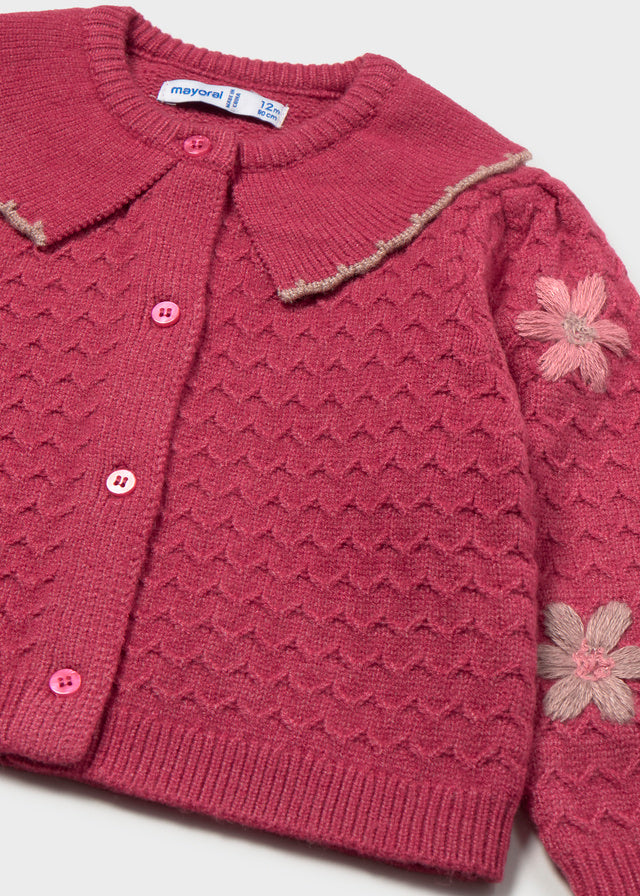 Mayoral Baby Mädchen Strickjacke Blumen Rosa Ansicht 6