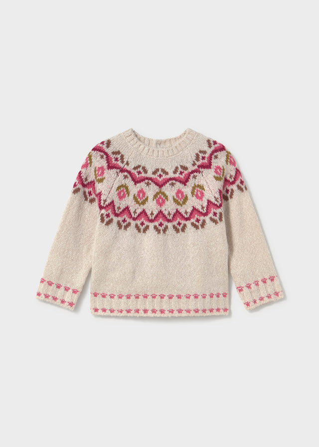 Mayoral Baby Mädchen Pullover jacquard Rohweiss Ansicht 4