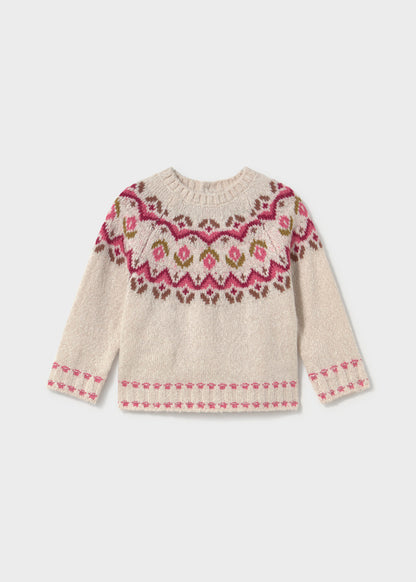 Mayoral Baby Mädchen Pullover jacquard Rohweiss Ansicht 4
