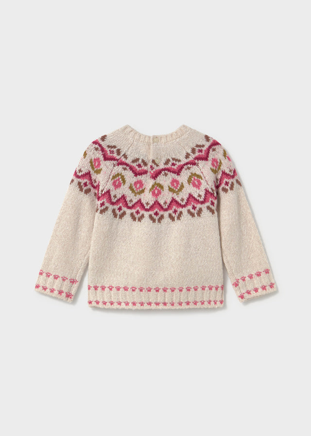 Mayoral Baby Mädchen Pullover jacquard Rohweiss Ansicht 5