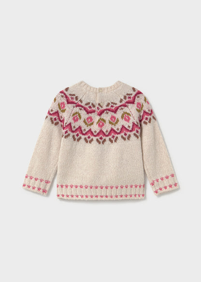 Mayoral Baby Mädchen Pullover jacquard Rohweiss Ansicht 5