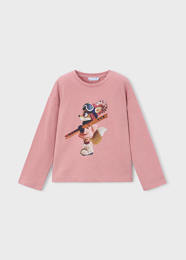 Mayoral Mädchen T-Shirt langarm Rosa Ansicht 4