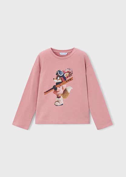 Mayoral Mädchen T-Shirt langarm Rosa Ansicht 4