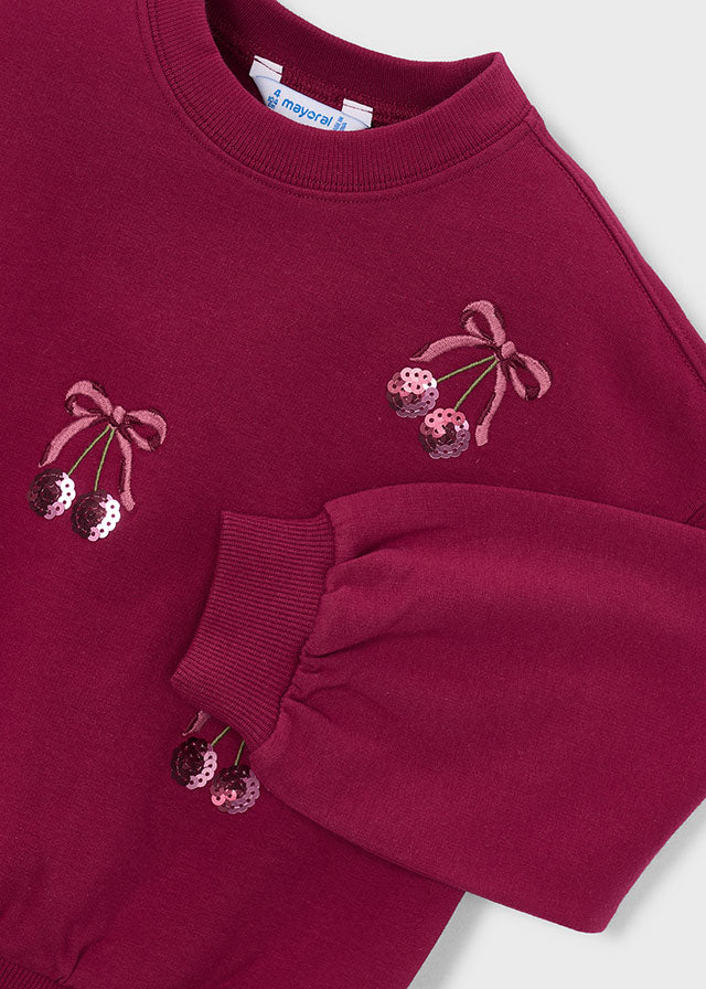 Mayoral Mädchen Pullover bestickt Cherry Ansicht 6