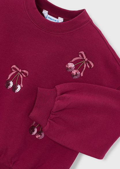 Mayoral Mädchen Pullover bestickt Cherry Ansicht 6