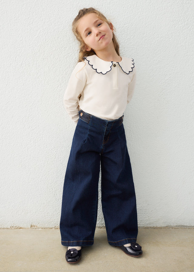 Mayoral Mädchen Jeans Hose wide leg Extra Dunk Ansicht 2