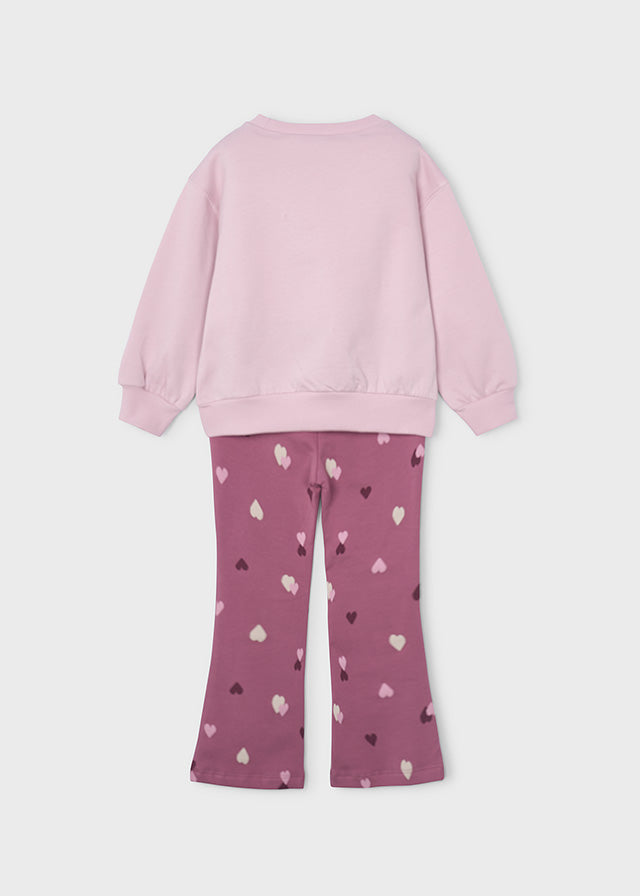 Mayoral Mädchen Set Fleece-Leggings bedruckt Violett Ansicht 5