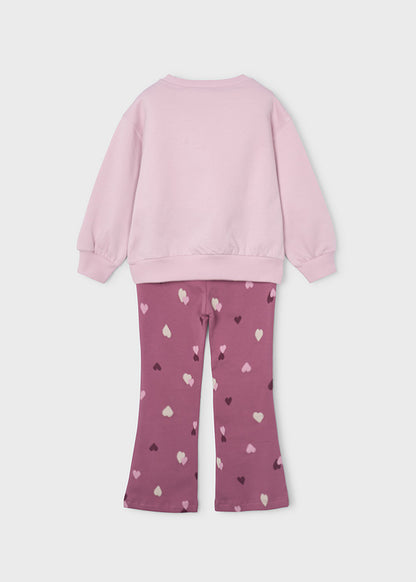 Mayoral Mädchen Set Fleece-Leggings bedruckt Violett Ansicht 5