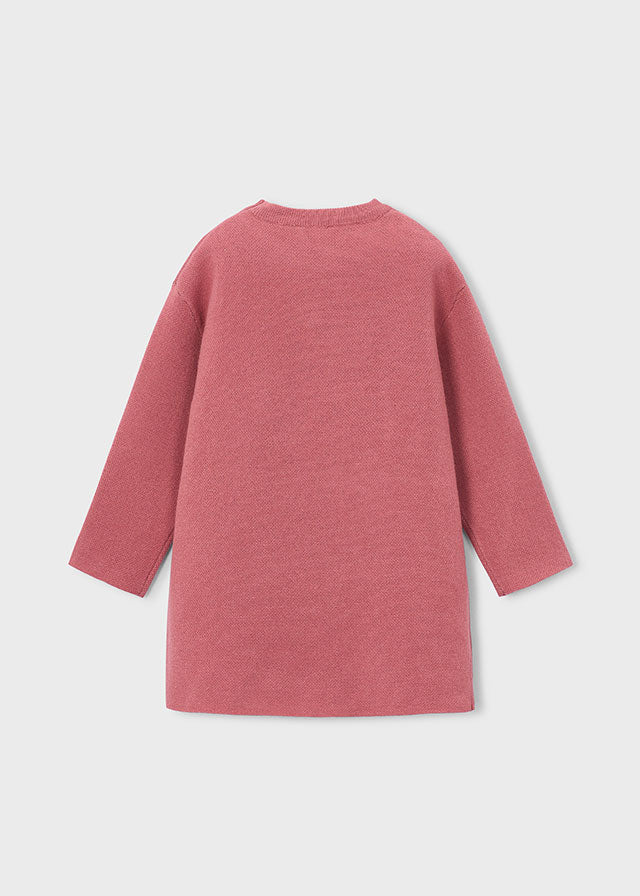 Mayoral Mädchen Strickkleid mit Schal Rosa Ansicht 5