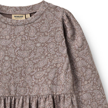 Wheat Mädchen Kleid Eliane – Purple Plum Paisley – Produktansicht 3