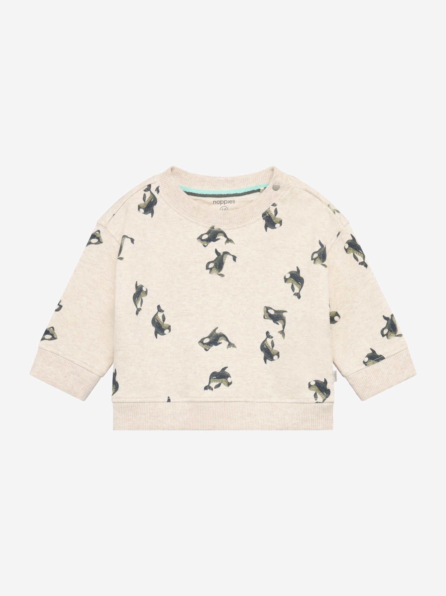 Noppies Mädchen Sweatshirt Sand Melange mit Pferdeprint