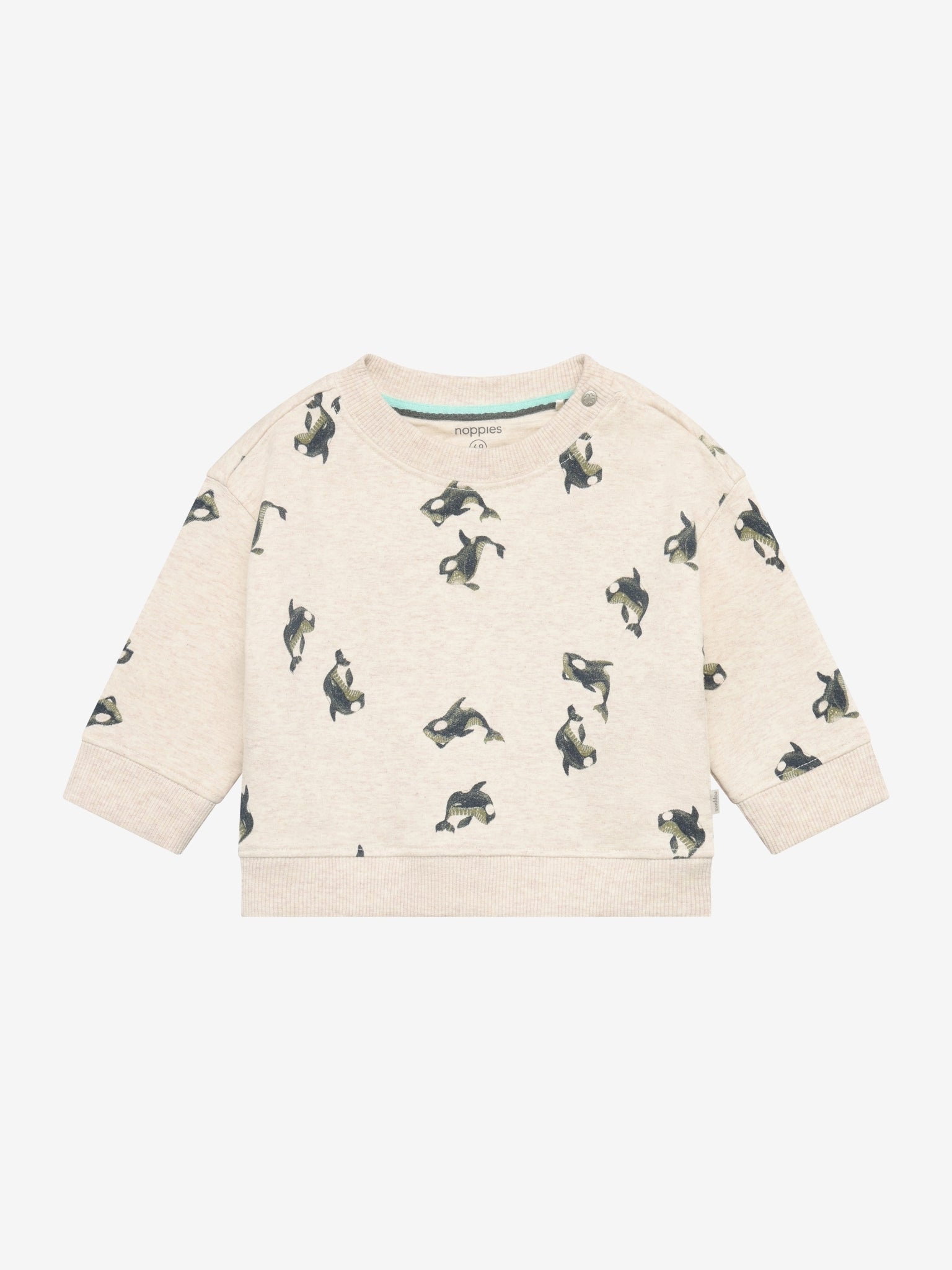 Noppies Mädchen Sweatshirt Sand Melange mit Pferdeprint