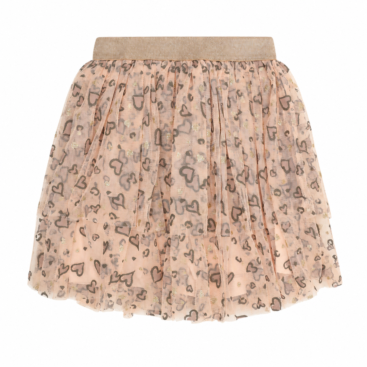 Minymo Mädchen Rock Mesh Allover-Print – Rosa
