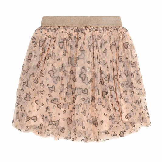 Minymo Mädchen Rock Mesh Allover-Print – Rosa