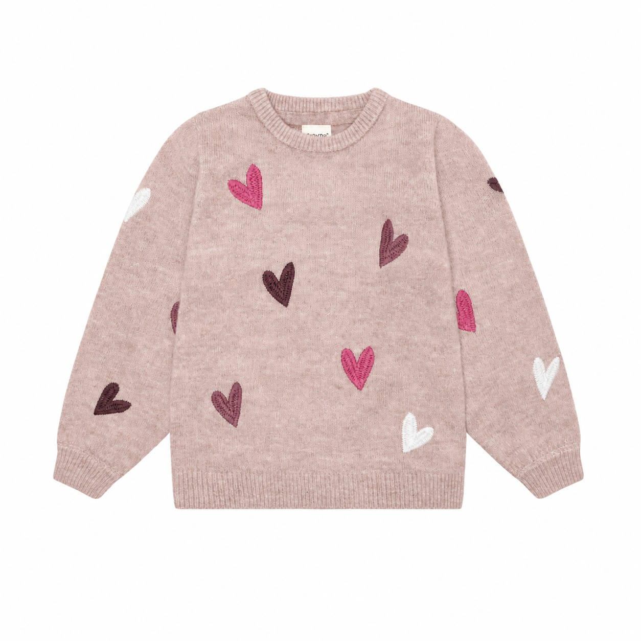 Minymo Mädchen Strickpullover gemustert – Beige