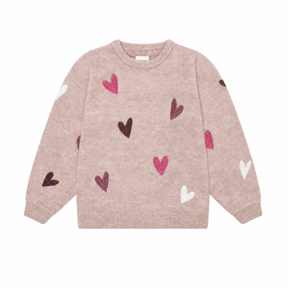 Minymo Mädchen Strickpullover gemustert – Beige