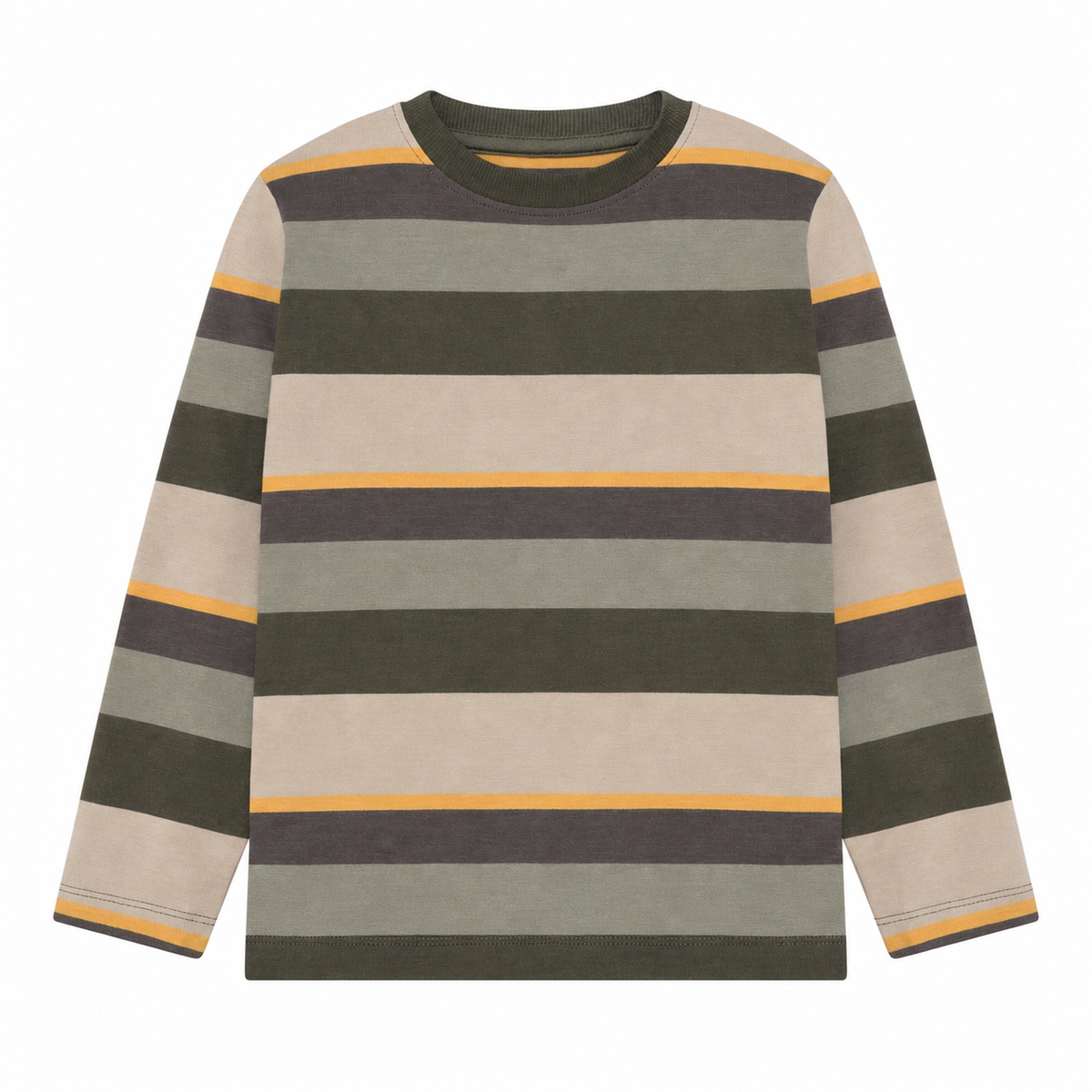 Minymo Jungen Langarmshirt gestreift – Grün