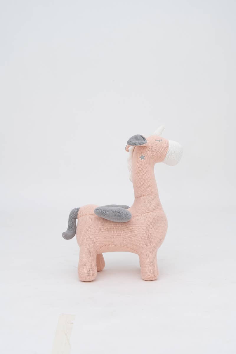 Rosa geflügeltes Einhorn aus 100 % Baumwolle