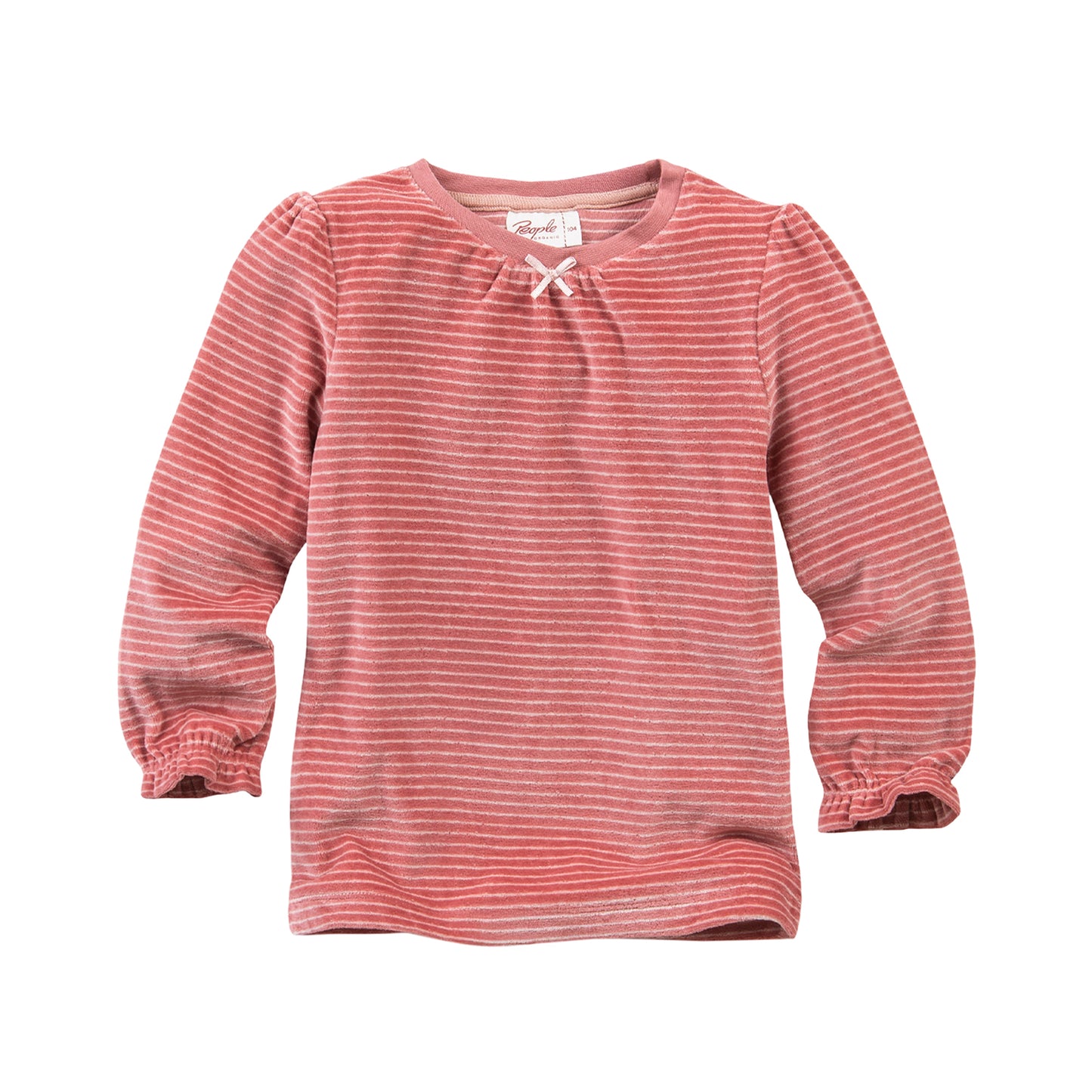 People Wear Organic Nicki-Schlafanzug rosa geringelt