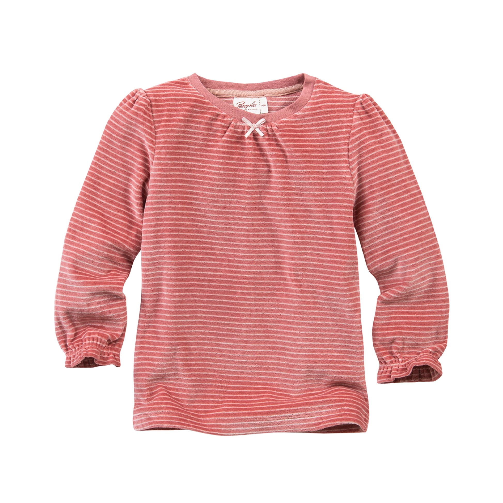 People Wear Organic Nicki-Schlafanzug rosa geringelt