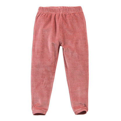 People Wear Organic Nicki-Schlafanzug rosa geringelt