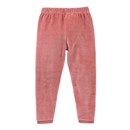 People Wear Organic Nicki-Schlafanzug rosa geringelt
